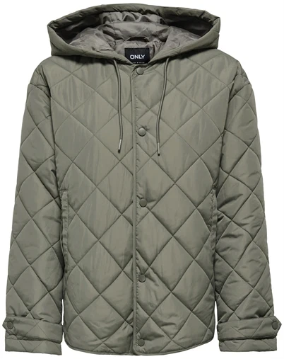 Only - ONLJuliet Quilted Hood Jakke - Smokey Olive